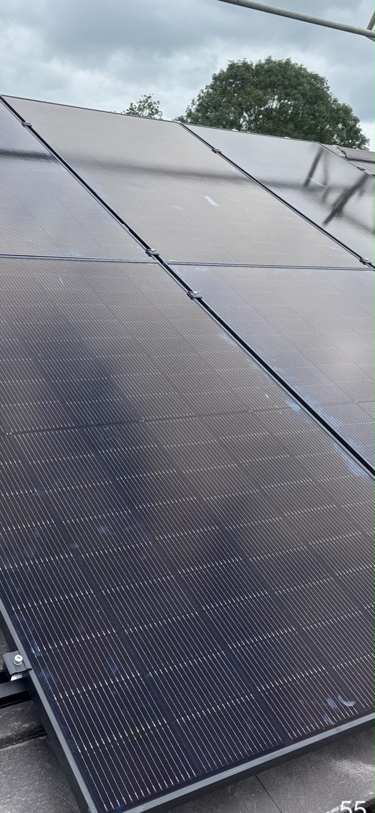 Solar panels installed