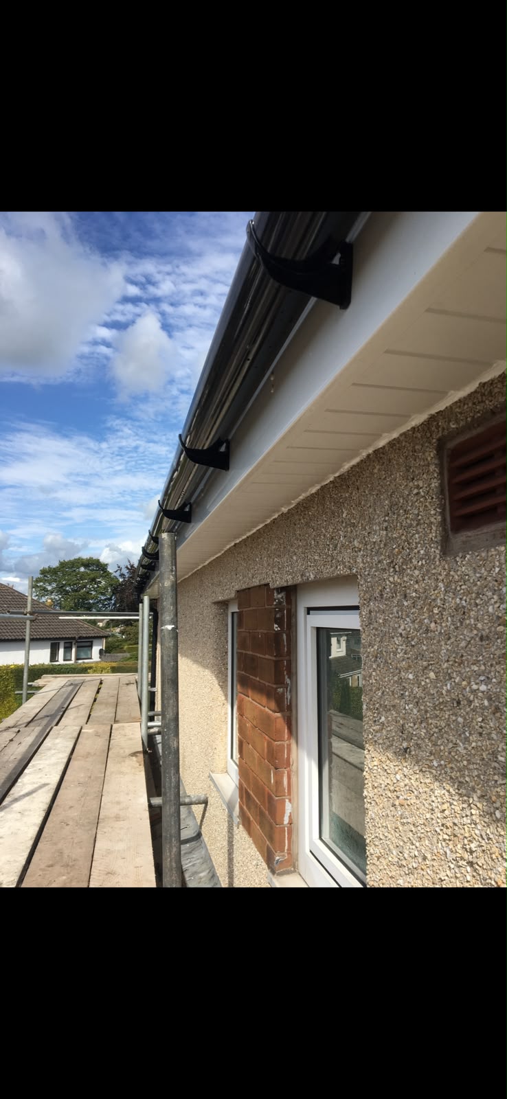 Black guttering and soffits